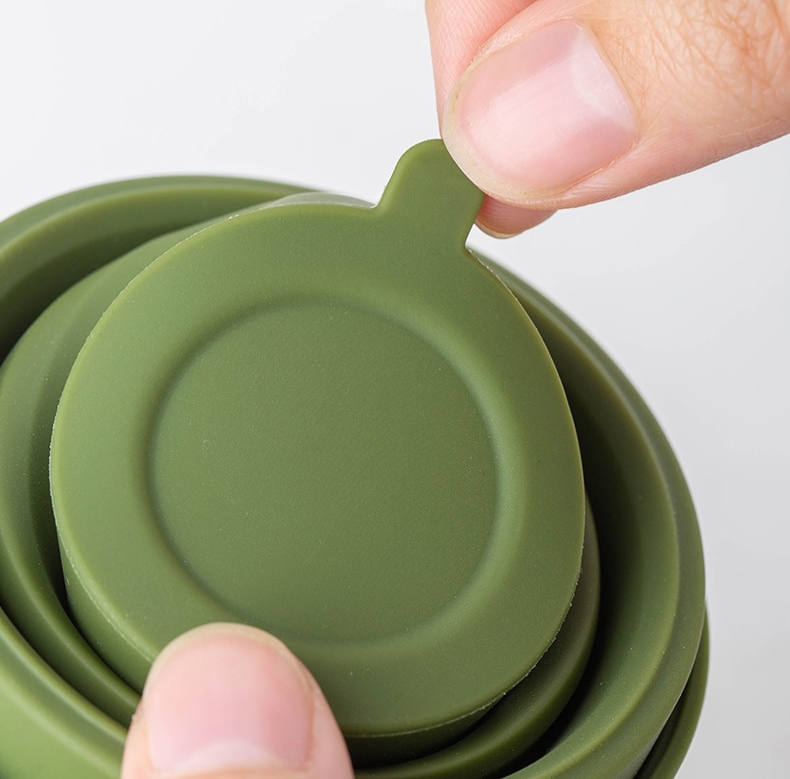 outdoor equipment : Opvouwbare Cup - Perfect voor op Reis - Groen in van Pantino