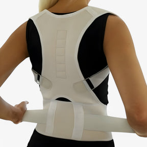 BeltGuard - supporto per una migliore postura - € : BeltGuard unisex verstelbare en ademende houdingscorrector voor mannen en vrouwen met rechte rug in Beige van Pantino