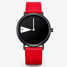 watches : Dameshorloge Alana Wit & Zwart - Roterende Wijzerplaat - Elegant Design - Modern & Stijlvol in Rood van Pantino