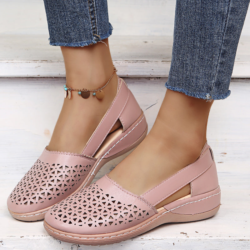 Sandals : Dames Orthopedische Sandalen Wit - Comfortabele Ergonomische Zomer Sandaal in Roze van Pantino
