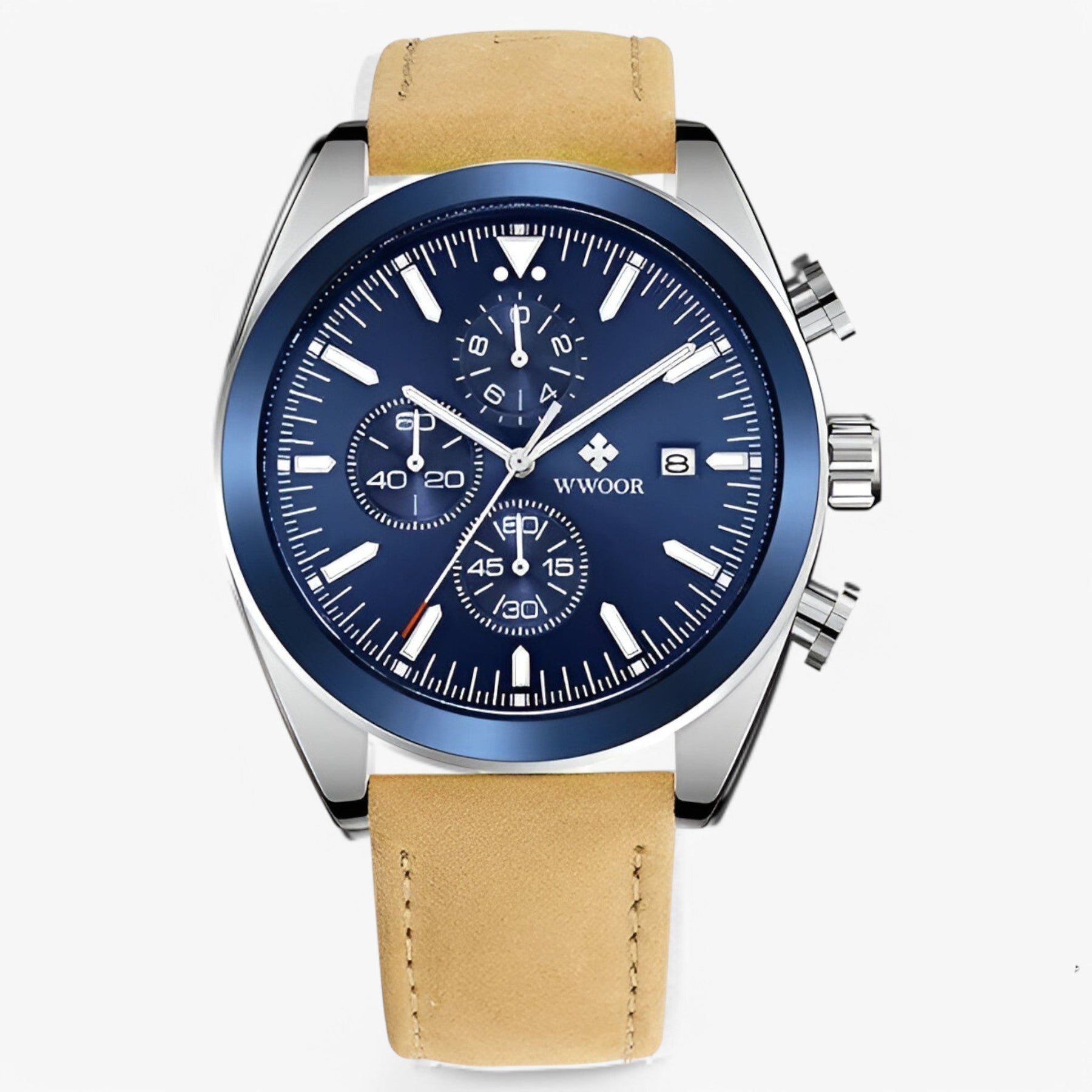 watches : Horloge Zwart Zilver - Luxe Chronograafhorloge van Roestvrij Staal in van Pantino