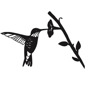 home & garden : Metalen Vogel Silhouet - Tuin Kunst Decoratie - Metaal in Bloemenplukker van Pantino
