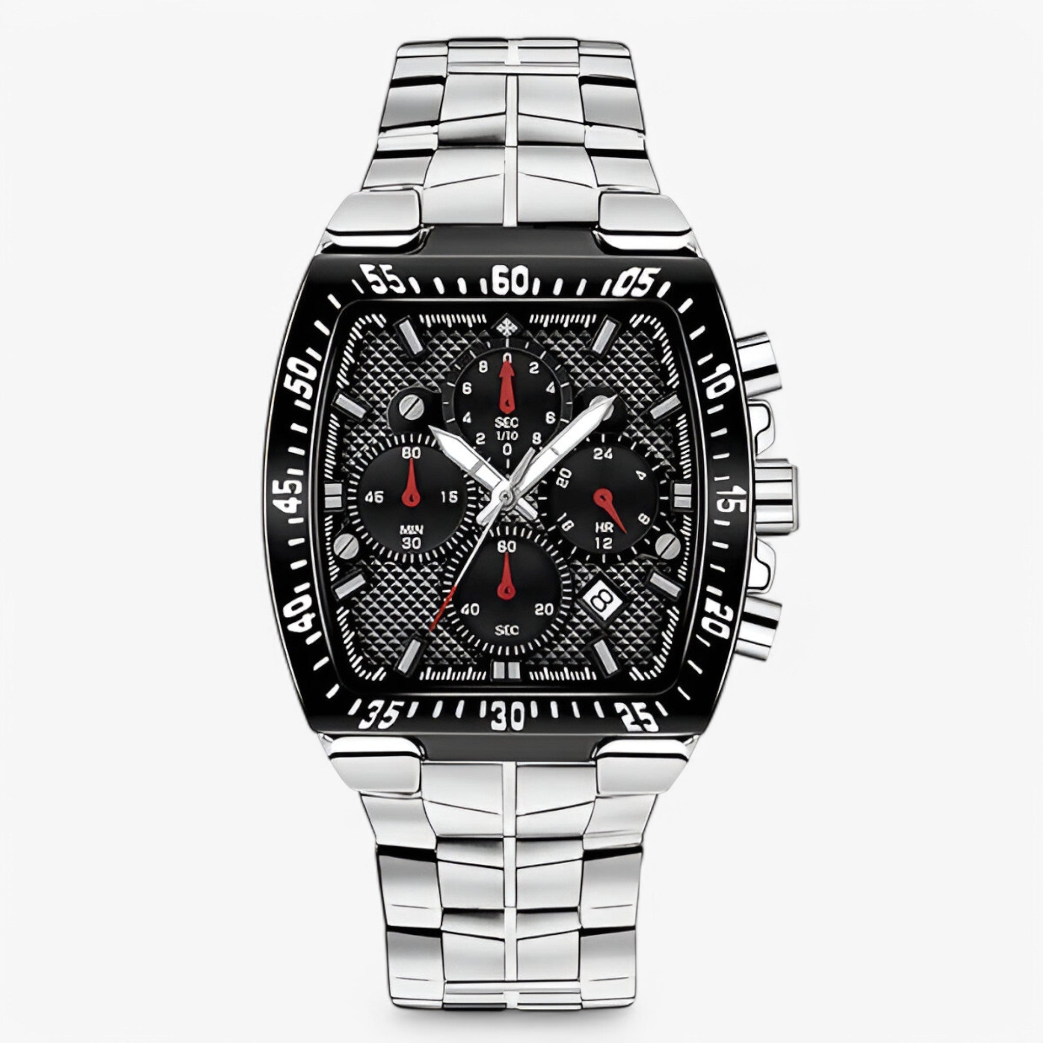 watches : Horloge Goud Goud - Luxe Militair in zwart zilver van Pantino