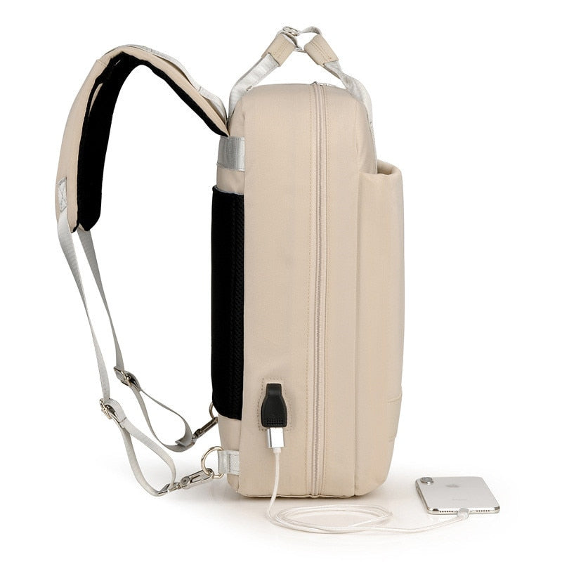 bags : Diefstal Rugzak - Beige in van Pantino