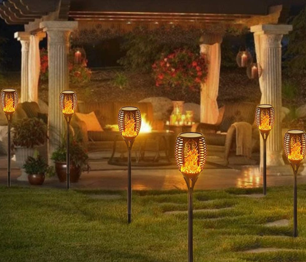 outdoor equipment : Flikkerende Vlam Solar Fakkels - Sfeerverlichting Tuin Feest - Solar LED in van Pantino