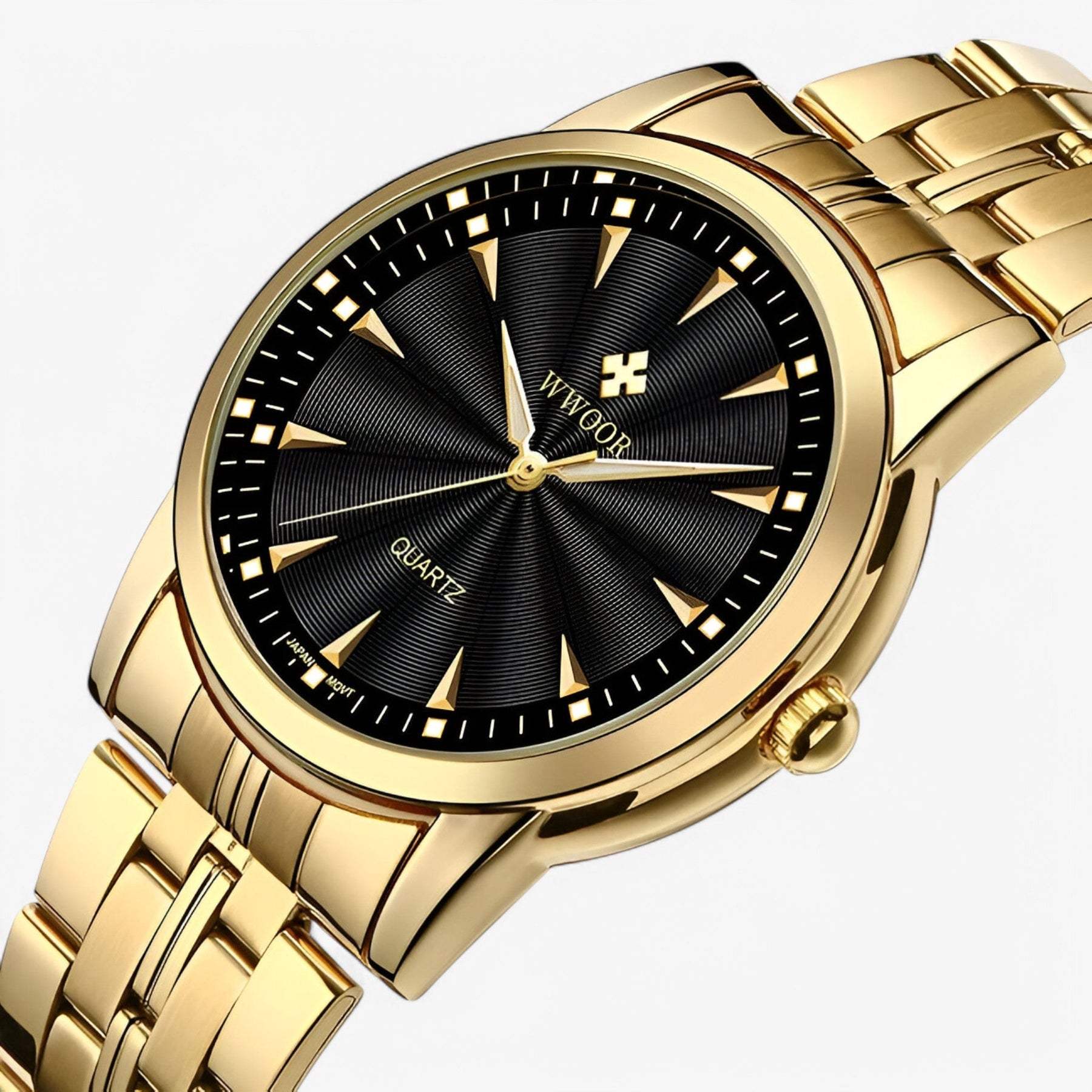 watches : Horloge Heren Wit Blauw - Luxe Roestvrijstalen Gouden in van Pantino