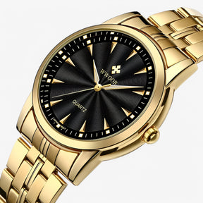 watches : Horloge Heren Wit Blauw - Luxe Roestvrijstalen Gouden in van Pantino