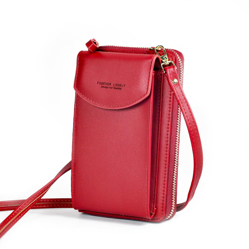 bags : Kruis Lichaam Tas Pu Leer - Rood in van Pantino