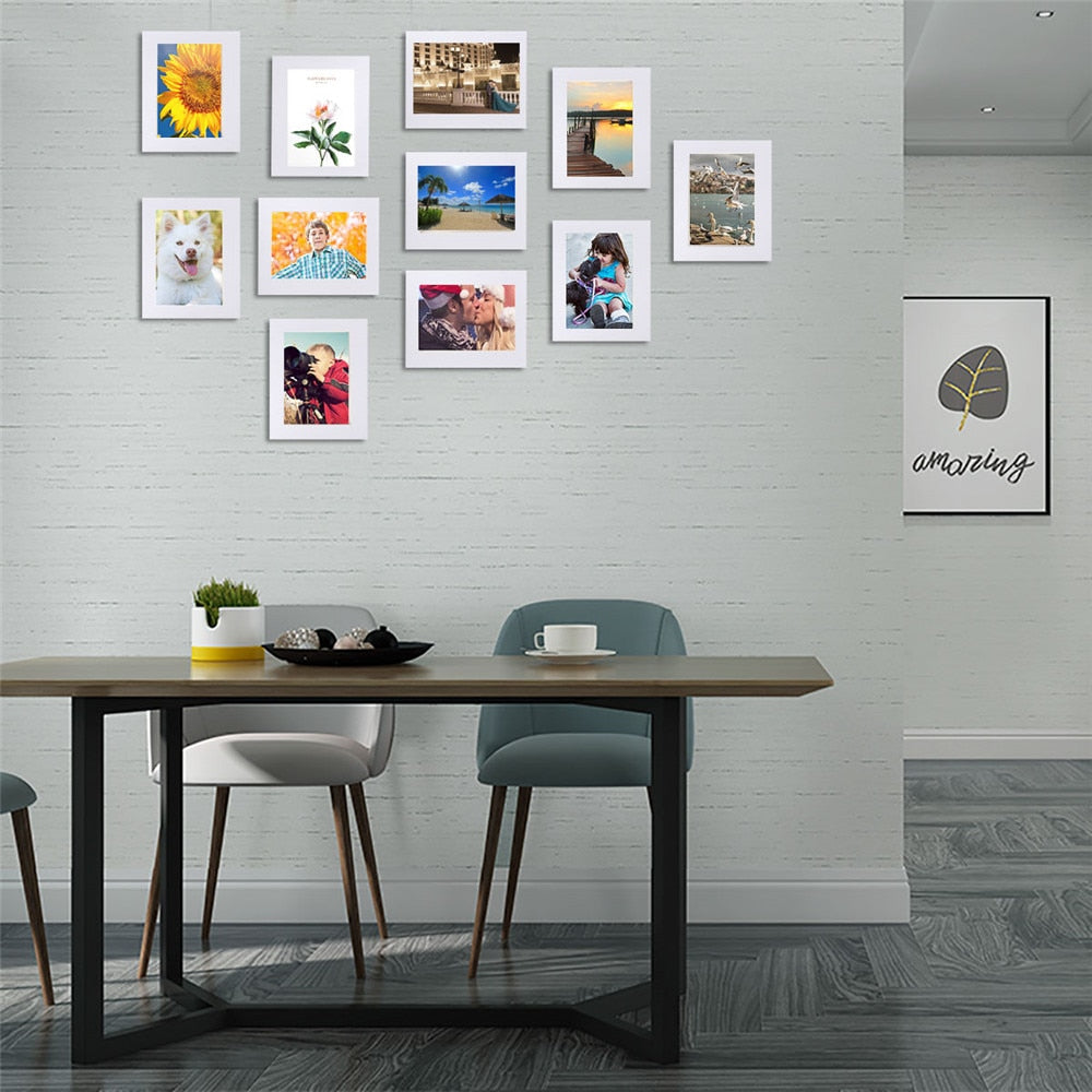 home & garden : Verwisselbare Fotolijst Set - Eigen Foto Eenvoudig Wisselen - Kunststof in Wit van Pantino