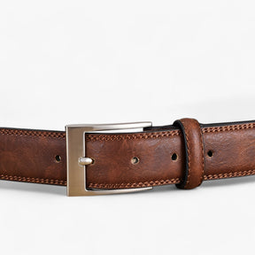 Belt : Jeans Heren Bruin - Stijlvolle Jeansriem Canvas in van Pantino