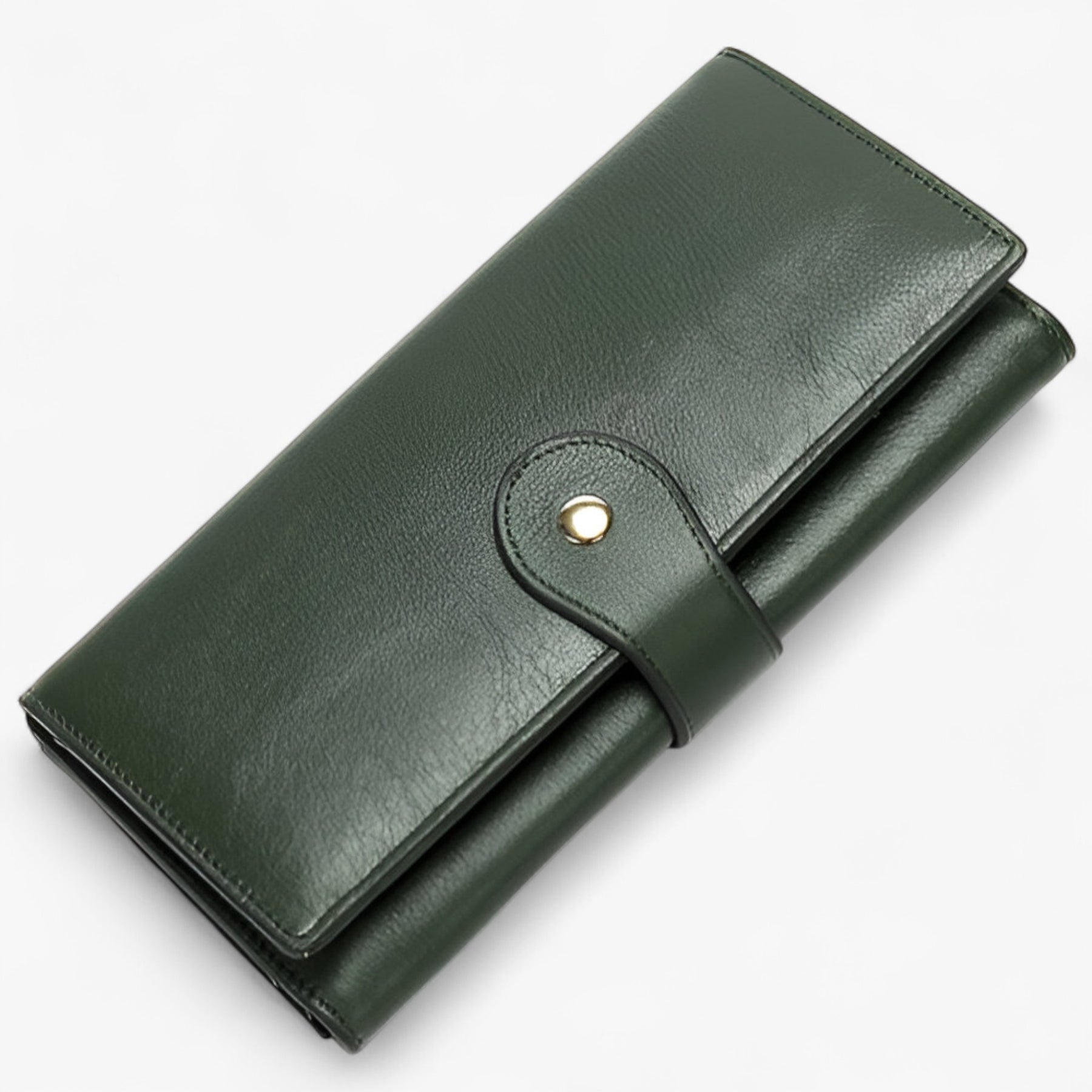 bags : Portemonnee Dames Rood - Luxe Lederen - Compact en Stijlvol in Groen van Pantino