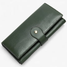 bags : Portemonnee Dames Rood - Luxe Lederen - Compact en Stijlvol in Groen van Pantino