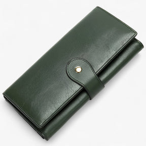 bags : Portemonnee Dames Rood - Luxe Lederen - Compact en Stijlvol in Groen van Pantino