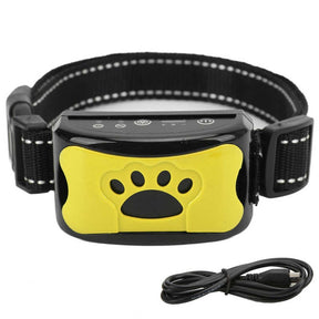pets : GentleDog Anti-Blaffende Hondenhalsband Blauw - Verstelbaar & Comfortabel voor Kleine tot Grote Honden in Geel van Pantino