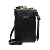 Julia Handytasche Leder - Schwarz