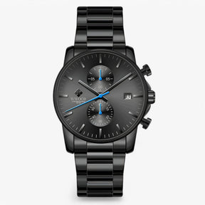 watches : Lichtgewicht Roestvrijstalen Chronograafuurwerk - Zwart Wit in Zwart blauw van Pantino