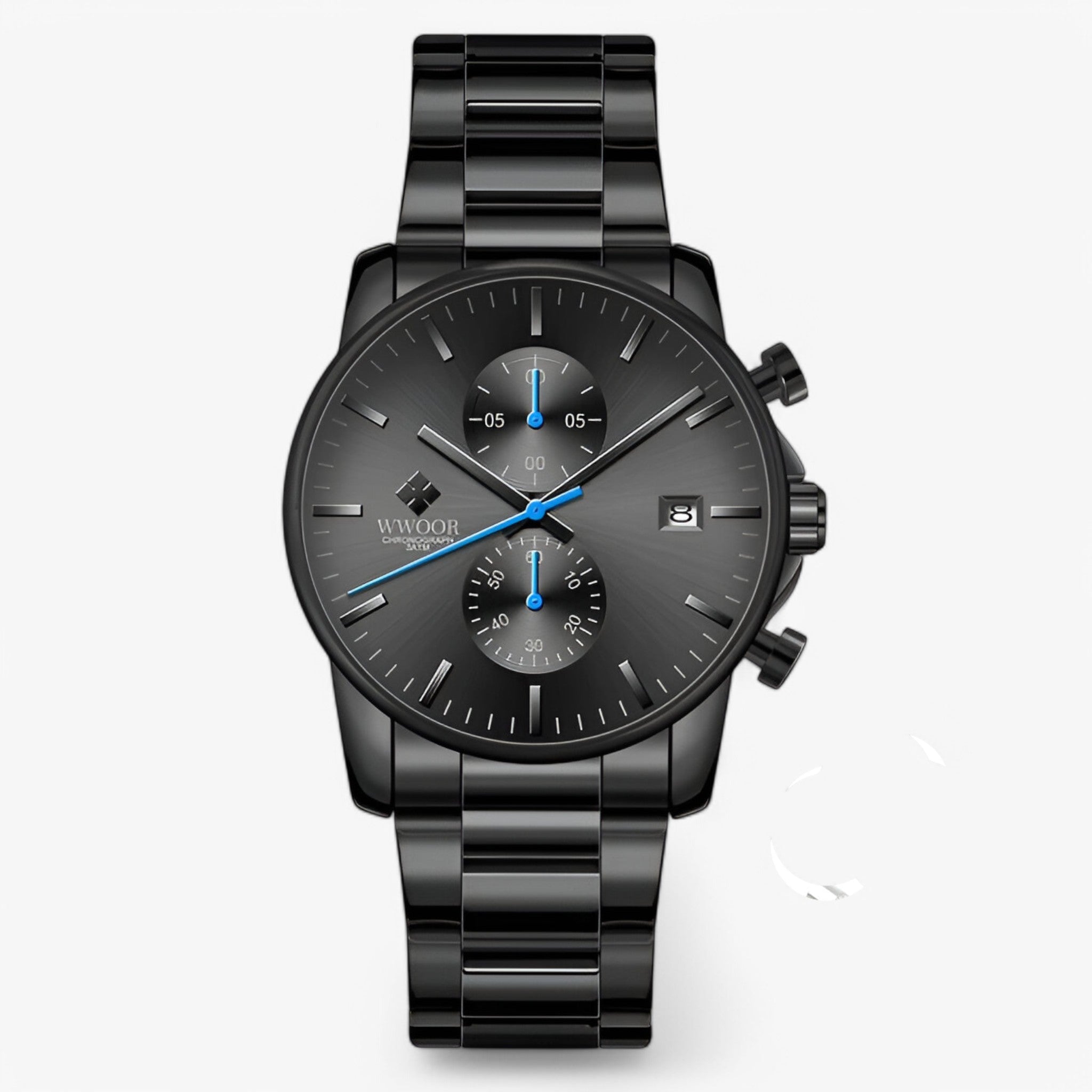 watches : Horloge Goud - Luxe Zakelijk Chronograafhorloge in Zwart blauw van Pantino