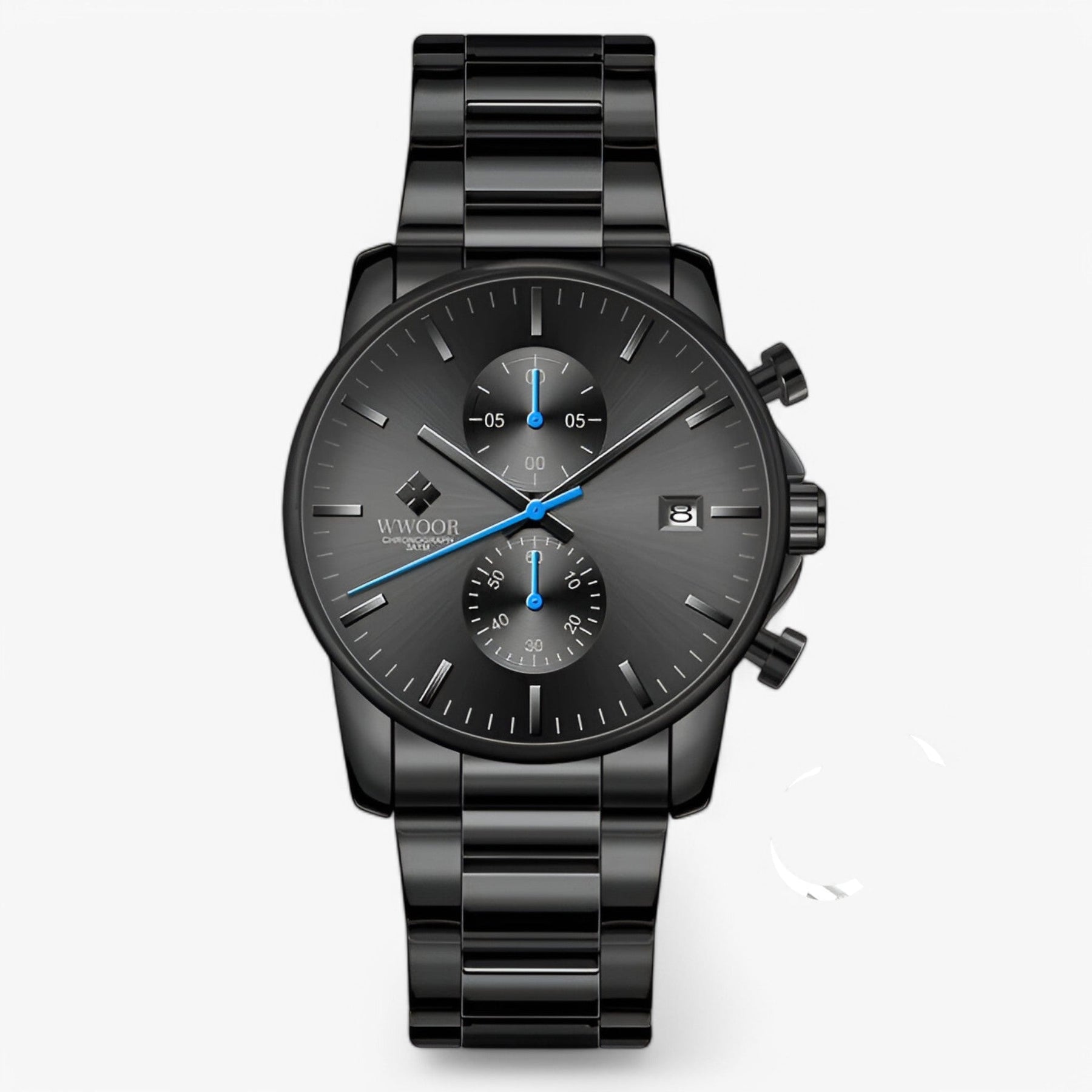 watches : Horloge Goud - Luxe Zakelijk Chronograafhorloge in Zwart blauw van Pantino