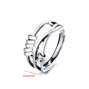Ring : Fidget Ring - Zilver - Accessoire in van Pantino