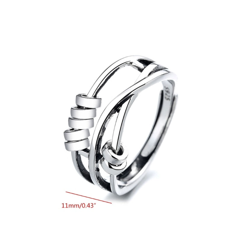 Ring : Fidget Ring - Zilver - Accessoire in van Pantino