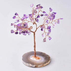home & garden : Kristallen Boom des Levens Beeldje - Feng Shui Decoratie voor Bureau & Thuis in Amethist van Pantino