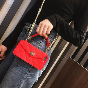 Phone Case : Tas Telefoonhouder iPhone Roze - Compact Dagelijks Gebruik - Siliconen in Rood van Pantino