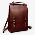 Damenrucksack aus echtem schwarzem Leder, elegant und geräumig für Arbeit oder Freizeit