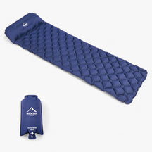 outdoor equipment : Opblaasbare Slaapmatras - Ultra Lichte Bekleding voor Comfort Buitenshuis - Marineblauw in Marineblauw met Airbag van Pantino