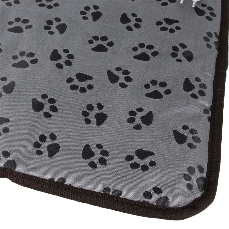 pets : Huisdier Winterdeken Grijs - Waterdichte Warmtedeken Pootjesprint - Fleece in van Pantino