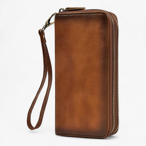 bags : Portemonnee Heren Licht Bruin - Vintage Leren Lange in van Pantino