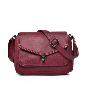 bags : Crossbody Tas Dames Retro Zwart - The Carolina Bag Polyester in Retro Bordeauxrood van Pantino