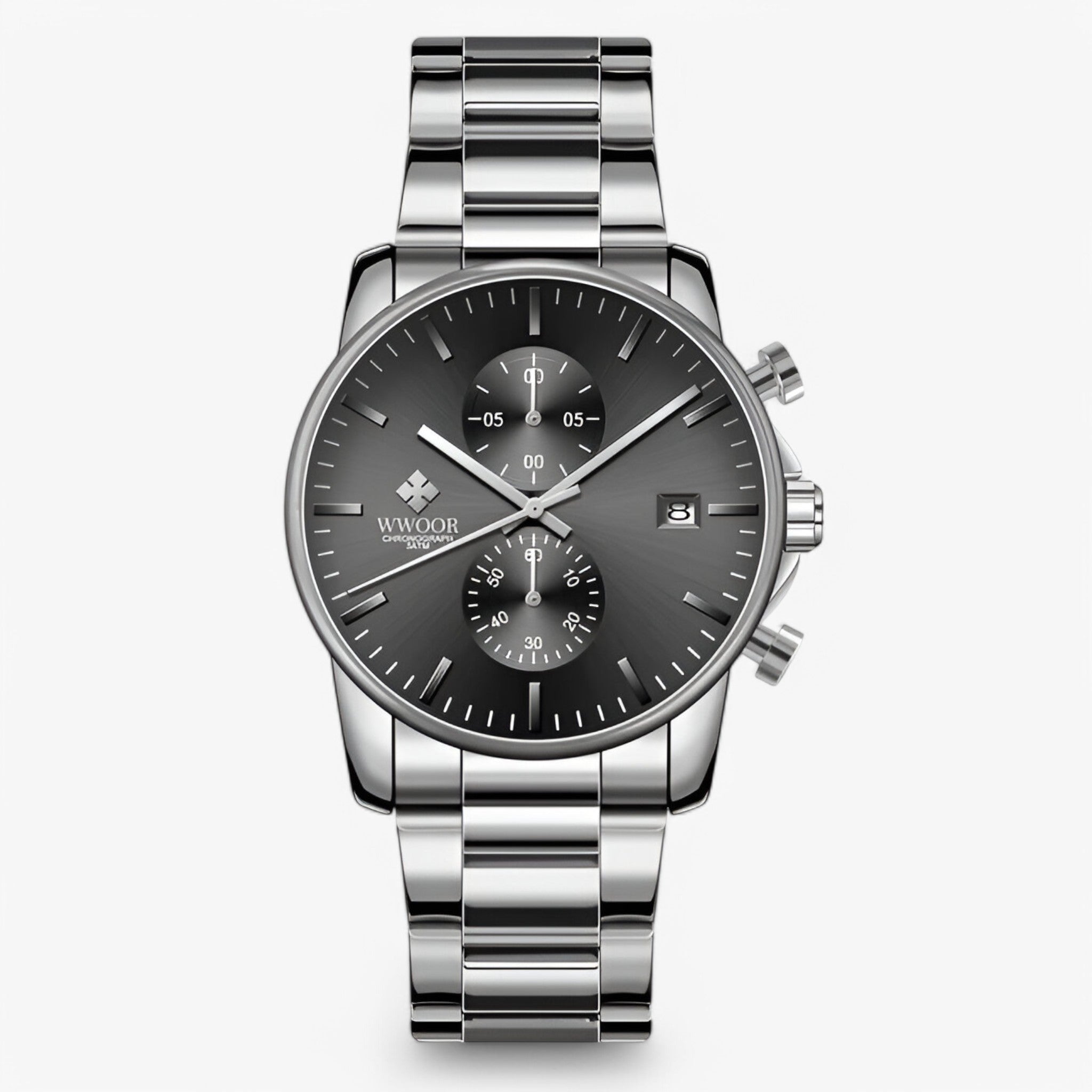 watches : Lichtgewicht Roestvrijstalen Chronograafuurwerk - Zwart Wit in Zwart wit van Pantino