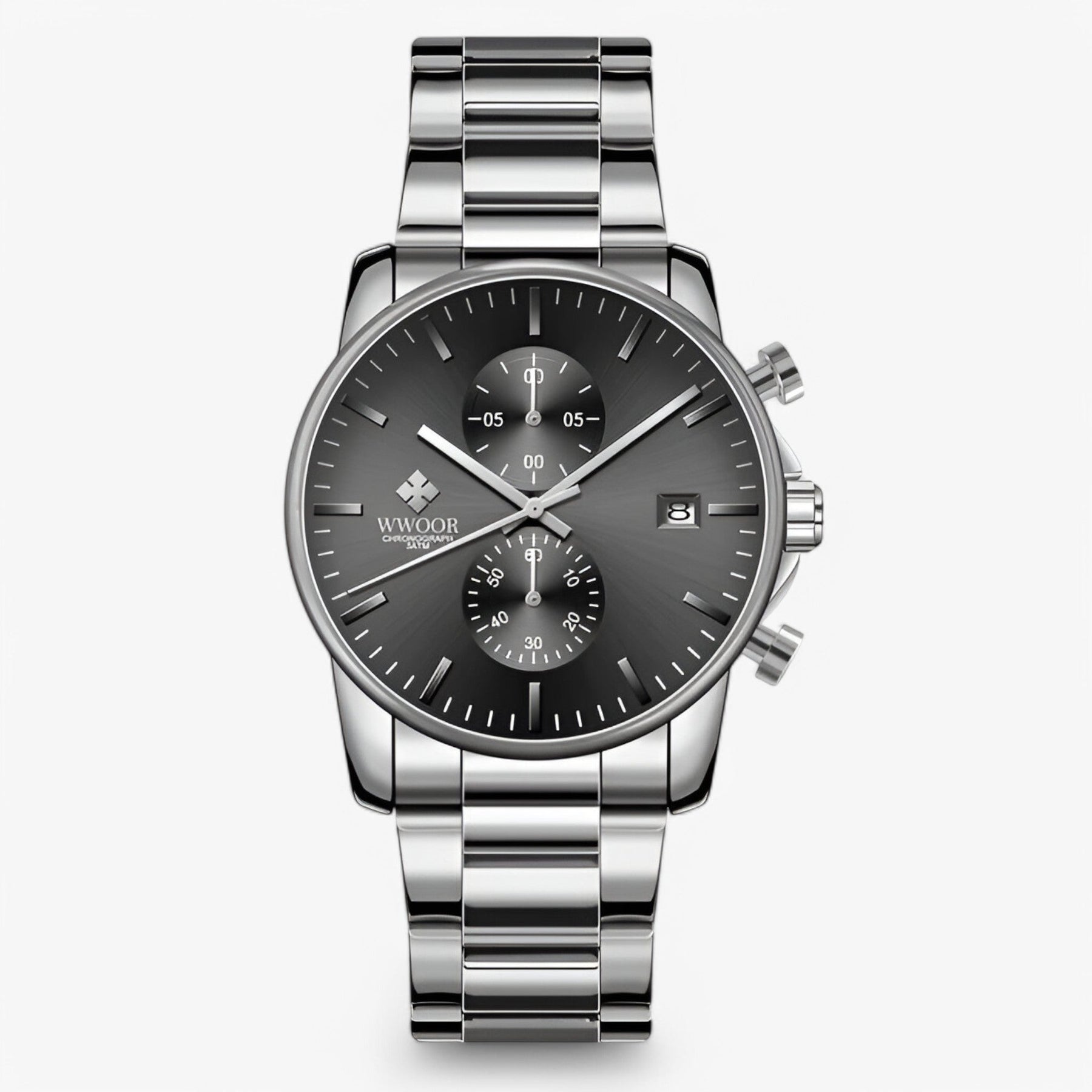watches : Lichtgewicht Roestvrijstalen Chronograafuurwerk - Zwart Wit in Zwart wit van Pantino