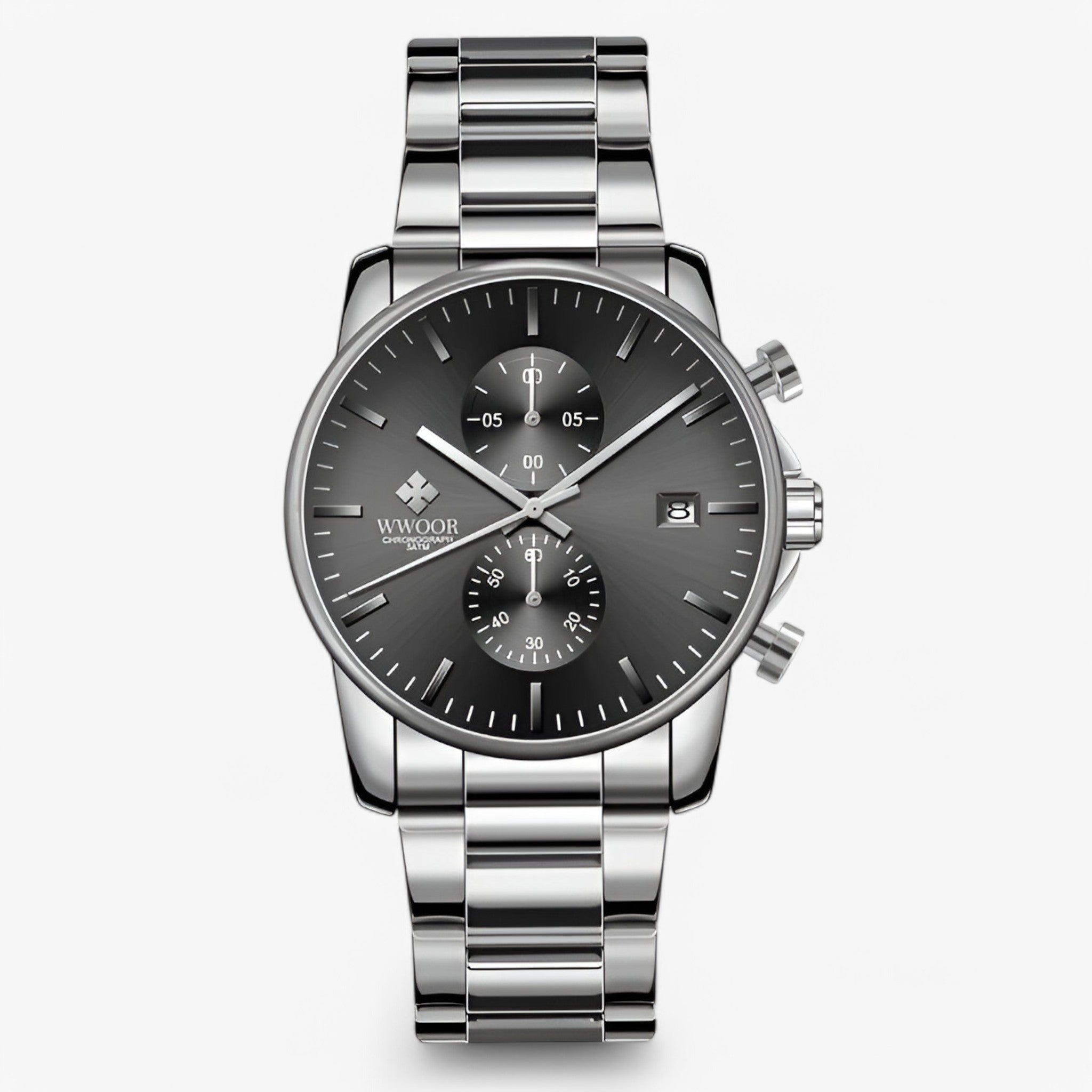 watches : Horloge Goud - Luxe Zakelijk Chronograafhorloge in Zwart wit van Pantino