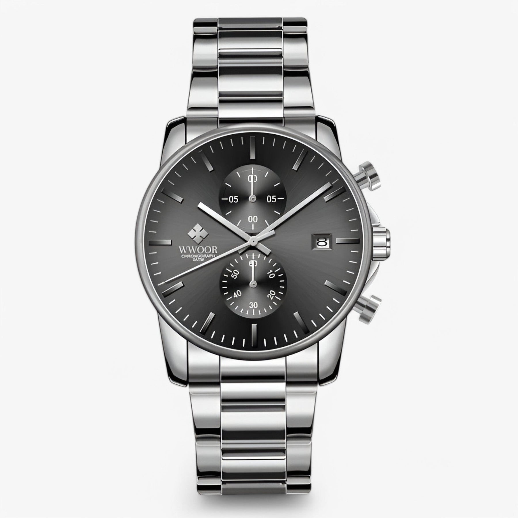 watches : Horloge Goud - Luxe Zakelijk Chronograafhorloge in Zwart wit van Pantino