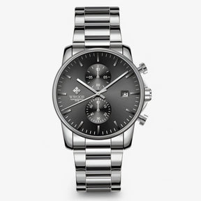 watches : Horloge Goud - Luxe Zakelijk Chronograafhorloge in Zwart wit van Pantino
