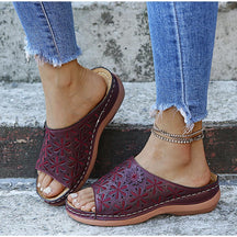 Sandals : Sandalen Dames Zwart - Medische - Verbeterd Comfort en Ondersteuning voor Dagelijks Gebruik in Rood van Pantino