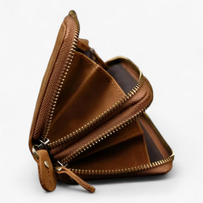 bags : Portemonnee Heren Licht Bruin - Vintage Leren Lange in van Pantino