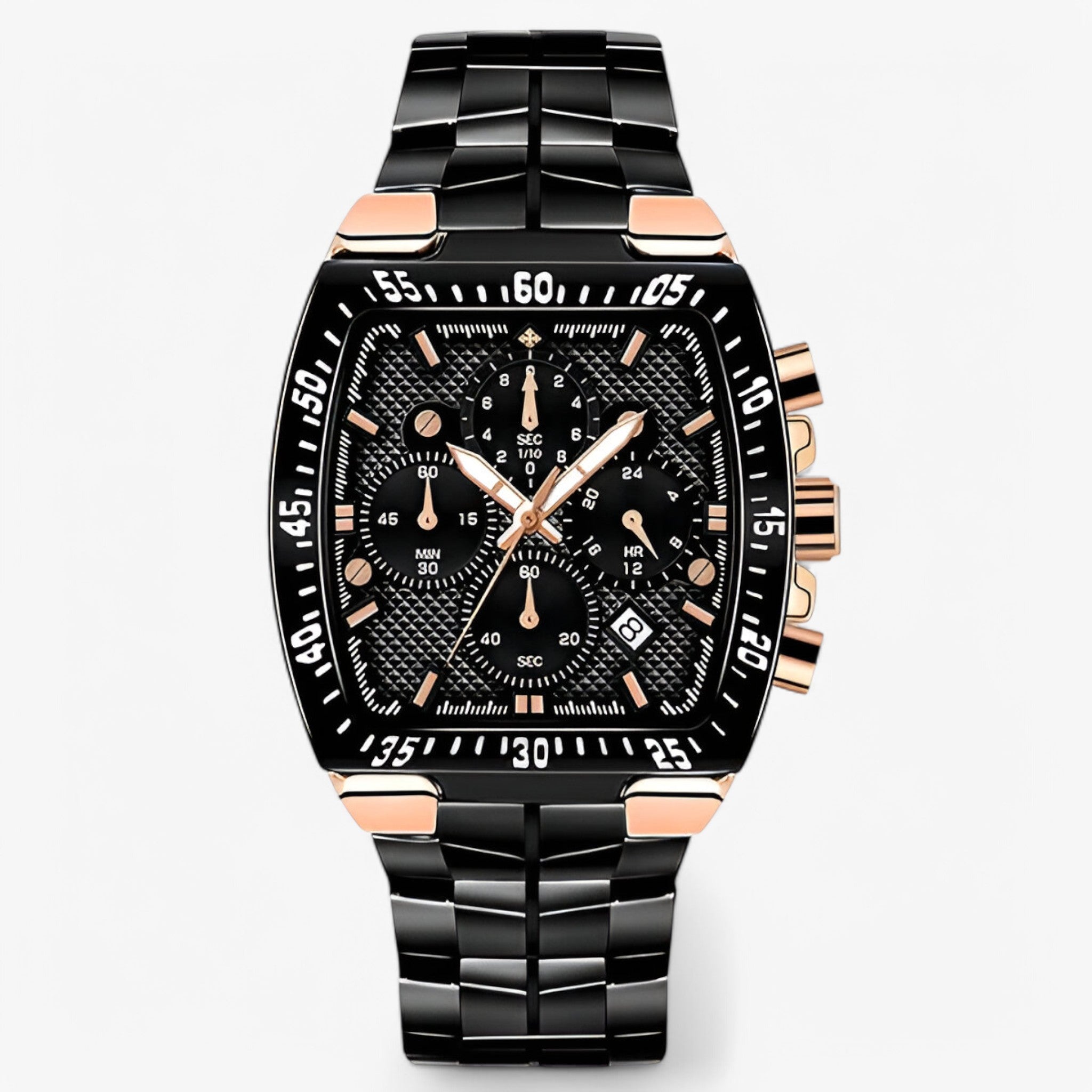 watches : Horloge Goud Goud - Luxe Militair in roze zwart van Pantino