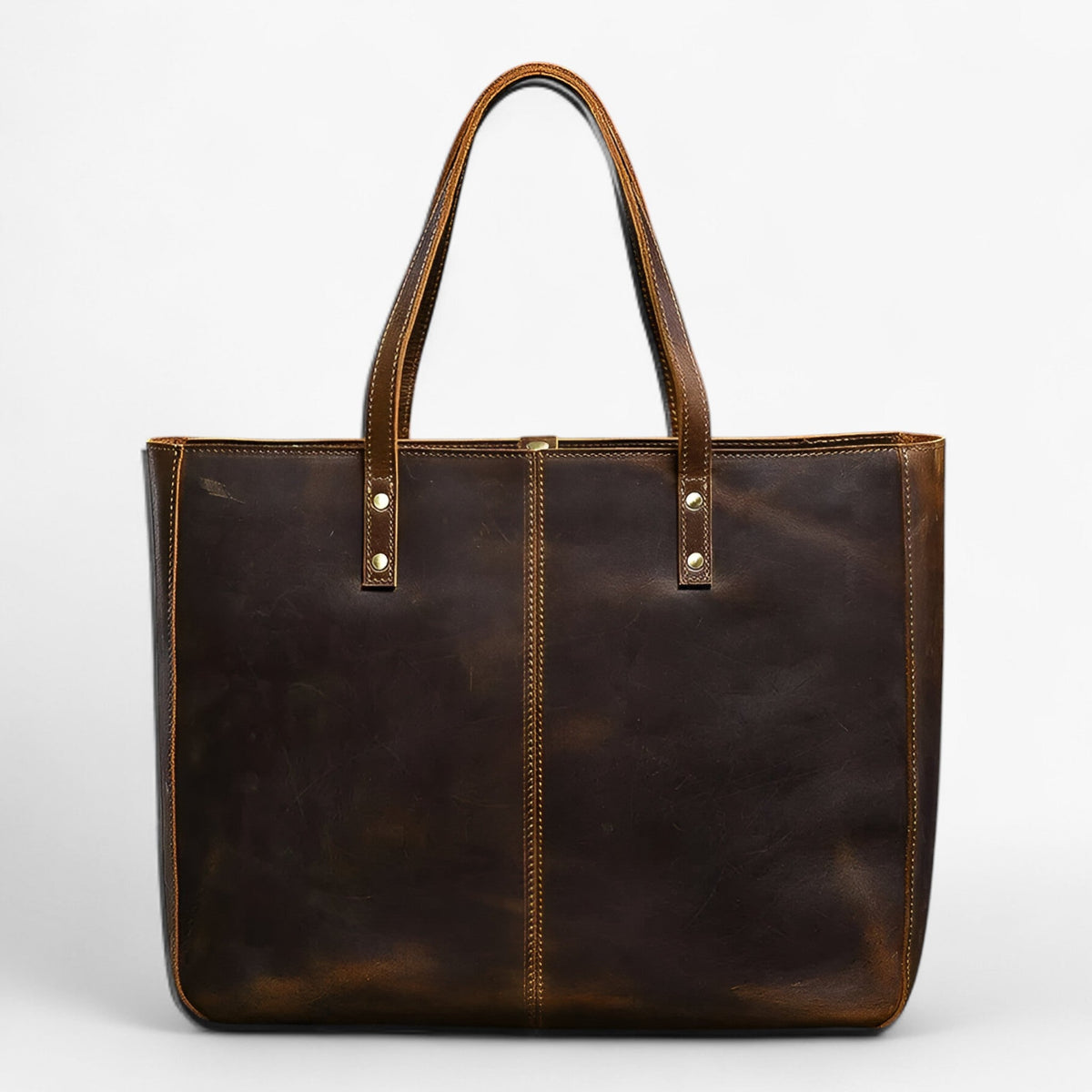 bags : Tote Bag Dames - Vintage Leren Tas - Grote Capaciteit in van Pantino