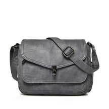 bags : Crossbody Tas Dames Retro Zwart - The Carolina Bag Polyester in Retro Grijs van Pantino
