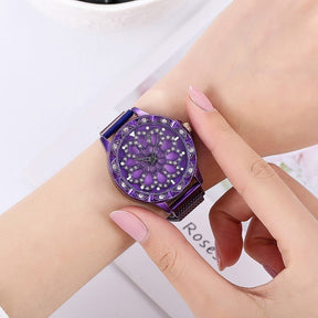 watches : Horloge Dames Rosegoud - Flower Watch Bloem in van Pantino