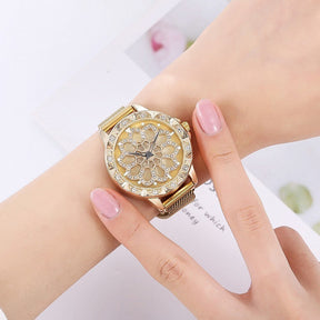 watches : Horloge Dames Rosegoud - Flower Watch Bloem in van Pantino