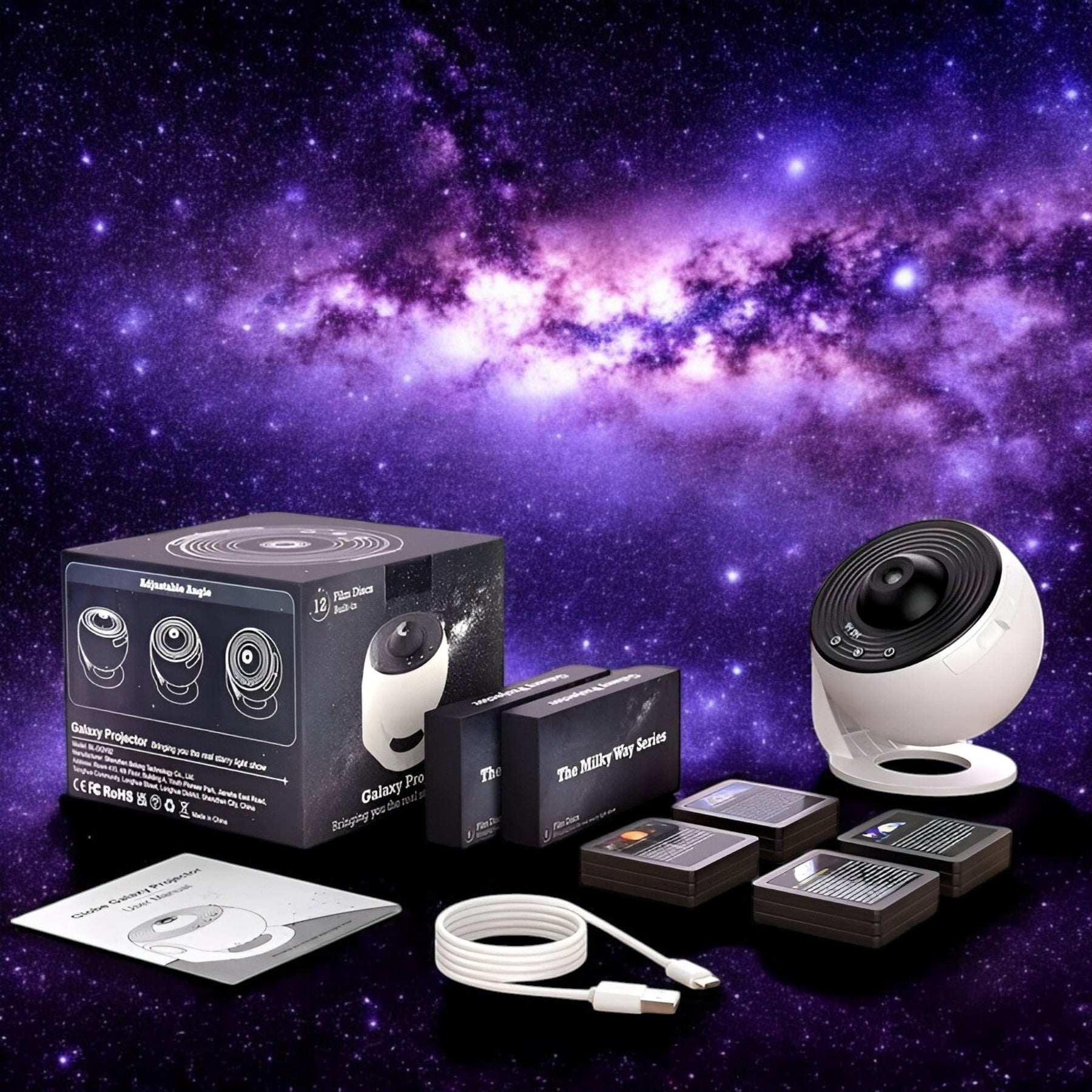 gadgets : Cosmoglow Sterrenhemel Projector - Magisch en Ontspannend - Wit in van Pantino