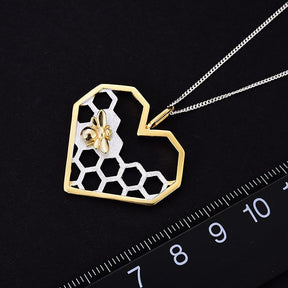 Necklace : Ketting Heren - Honingraat Hart in van Pantino