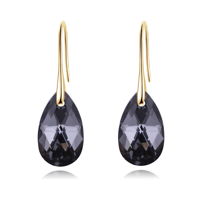 Earrings : Oorbellen Dames Zilver - Teardrop Kristal in van Pantino