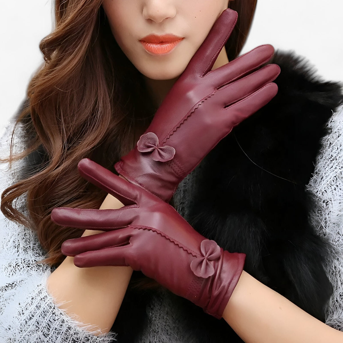Leather Gloves : Handschoenen Blauw - Luxe Leren - Warmte en Elegantie in van Pantino