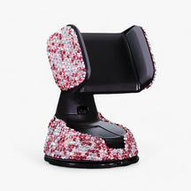 Car Phone Holder : Auto-Handyhouder van Strass - Elegant 360° voor Dashboard, Raam en Ventilatierooster - Paars in Roze van Pantino
