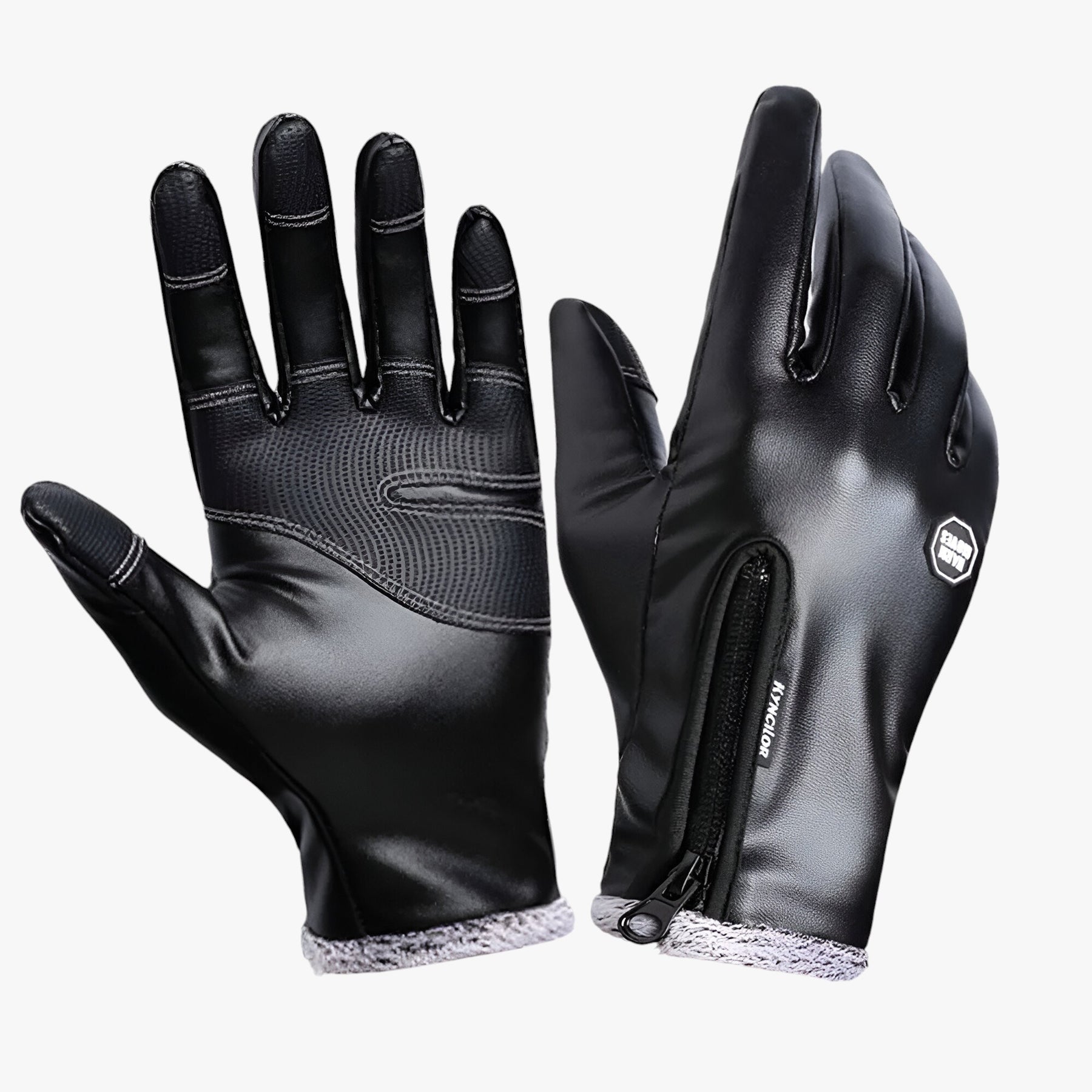 Gloves : Handschoenen Heren Zwart - Warme en Winddichte Touchscreenhandschoenen in Zwart van Pantino