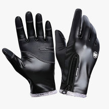 Gloves : Handschoenen Heren Zwart - Warme en Winddichte Touchscreenhandschoenen in Zwart van Pantino